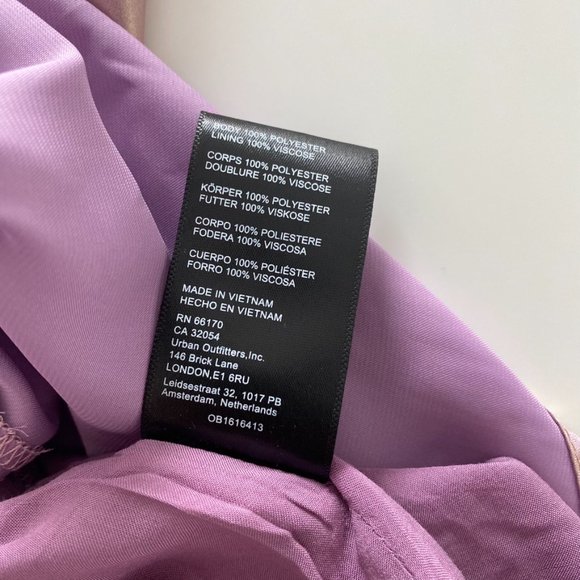 UO purple Mallory Metallic Asymmetrical Slip Dress - Picture 12 of 12